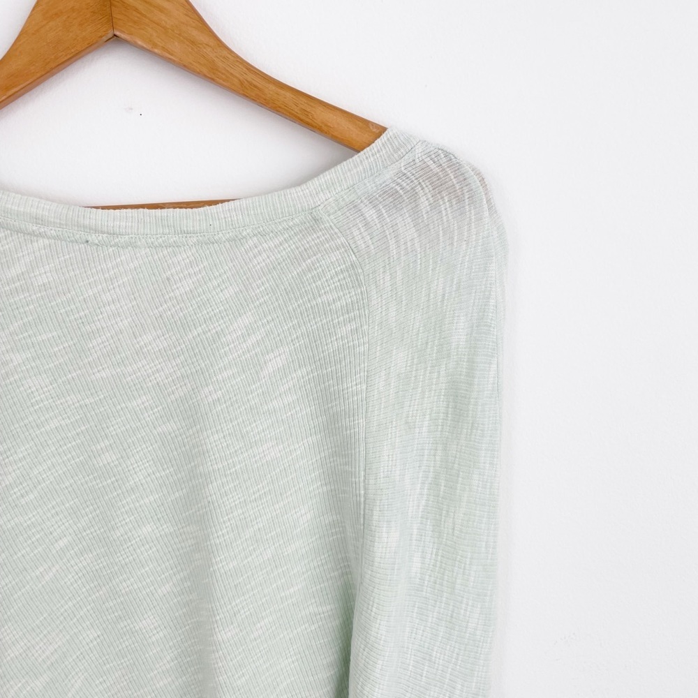 Anthropologie Light Green Asymmetrical Long Sleeve Pullover Top Size Medium - Picture 9 of 12